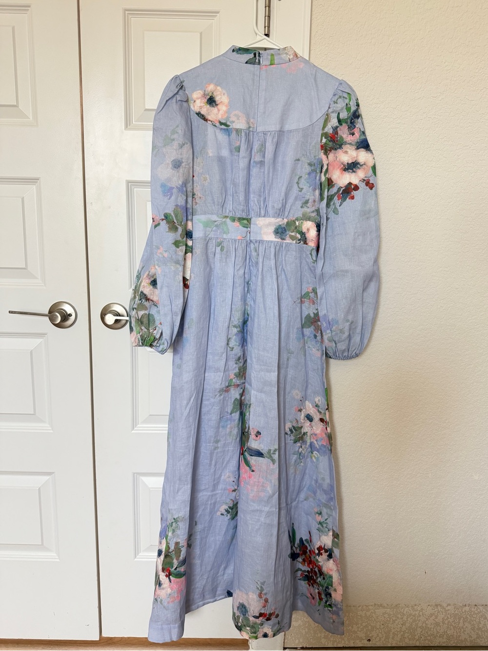 NWT Zimmermann Everley Light Blue Floral Button-Down Maxi Dress - Picture 4 of 13